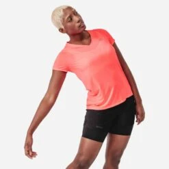 Kalenji T-shirt Manches Courtes Running Respirant Femme - Dry Corail -Kalenji 8506282