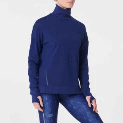 Kalenji T-SHIRT MANCHES LONGUES FEMME DE RUNNING RUN DRY+ BLEU -Kalenji 8550624