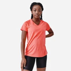 Kalenji T-shirt Manches Courtes Running Respirant Femme - Dry Corail -Kalenji 8666211