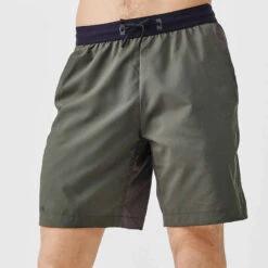 Kalenji Short Running Respirant Homme - Dry+ Olive Noire -Kalenji 8666464