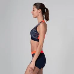 Kalenji BRASSIERE D'ATHLETISME FEMME BLEUE ET ORANGE -Kalenji brassiere dathletisme femme bleue et orange 12