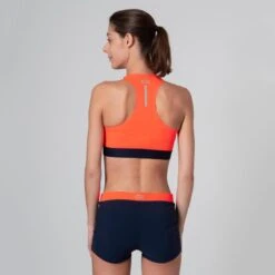 Kalenji BRASSIERE D'ATHLETISME FEMME BLEUE ET ORANGE -Kalenji brassiere dathletisme femme bleue et orange 3