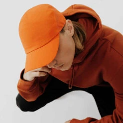 Kalenji CASQUETTE RUNNING AJUSTABLE HOMME FEMME ORANGE -Kalenji casquette running ajustable noire homme femme 3