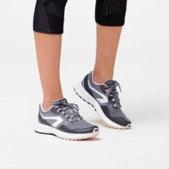 CHAUSSURES DE RUNNING FEMME KALENJI RUN ACTIVE GRIP GRIS ROSE -Kalenji chaussures jogging active grip gris corail femme 6