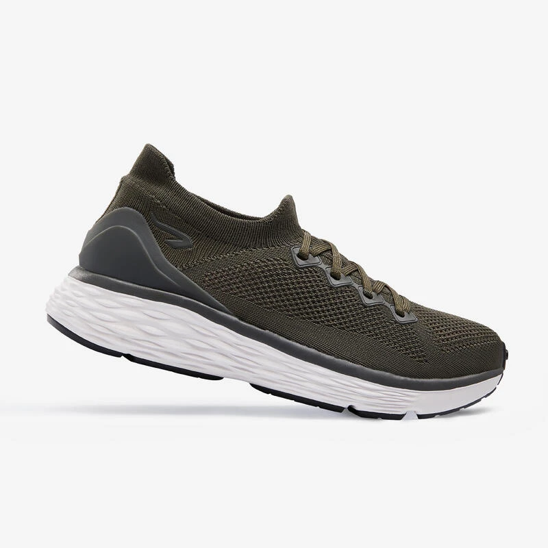 Kalenji CHAUSSURES RUNNING CONFORT KNIT KAKI 3 Kalenji CHAUSSURES RUNNING CONFORT KNIT KAKI