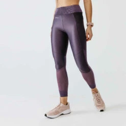 Kalenji Legging Long Running Respirant Femme - Dry+ Feel Violet