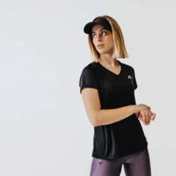 Kalenji Legging Long Running Respirant Femme - Dry+ Feel Violet -Kalenji collant running run dry feel noir femme 9