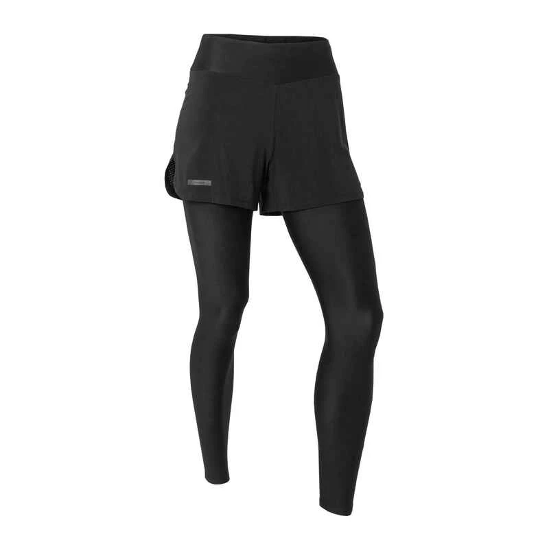 Kalenji Short Running Legging Intégré Femme - Dry + Noir 4 Kalenji Short Running Legging Intégré Femme - Dry + Noir – Image 2