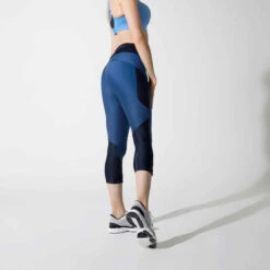 Kalenji Legging Court Running Respirant Femme - Dry+ Feel Bleu