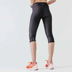 Kalenji Legging Court Running Femme - Dry Noir -Kalenji corsaire running run dry noir femme 5