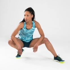 Kalenji DEBARDEUR D'ATHLETISME FEMME BLEU & MENTHE PASTEL -Kalenji debardeur dathletisme femme bleu and menthe pastel 3