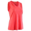 Kalenji Débardeur Respirant Running Femme - Dry Corail Fluo -Kalenji debardeur jogging run dry femme corail