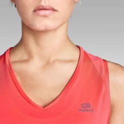 Kalenji Débardeur Respirant Running Femme - Dry Corail Fluo 15 Kalenji Débardeur Respirant Running Femme - Dry Corail Fluo -Kalenji debardeur jogging run dry femme corail 5