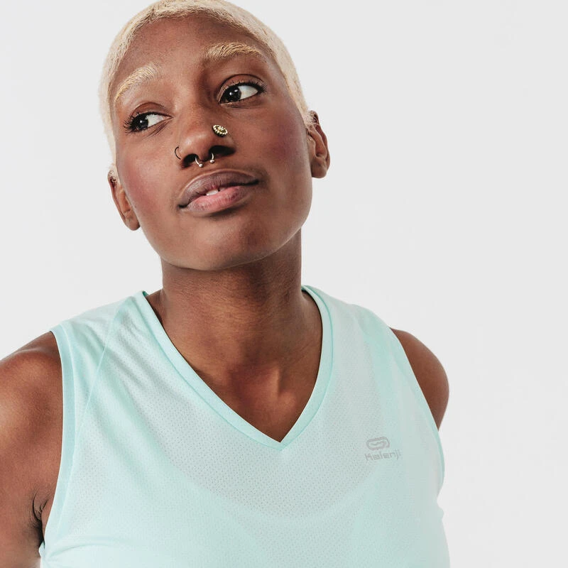 Kalenji Débardeur Respirant Running Femme - Dry Vert Clair 5 Kalenji Débardeur Respirant Running Femme - Dry Vert Clair – Image 3