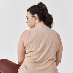 Kalenji Débardeur Respirant Running Femme - Soft Beige -Kalenji debardeur respirant running femme soft beige 2