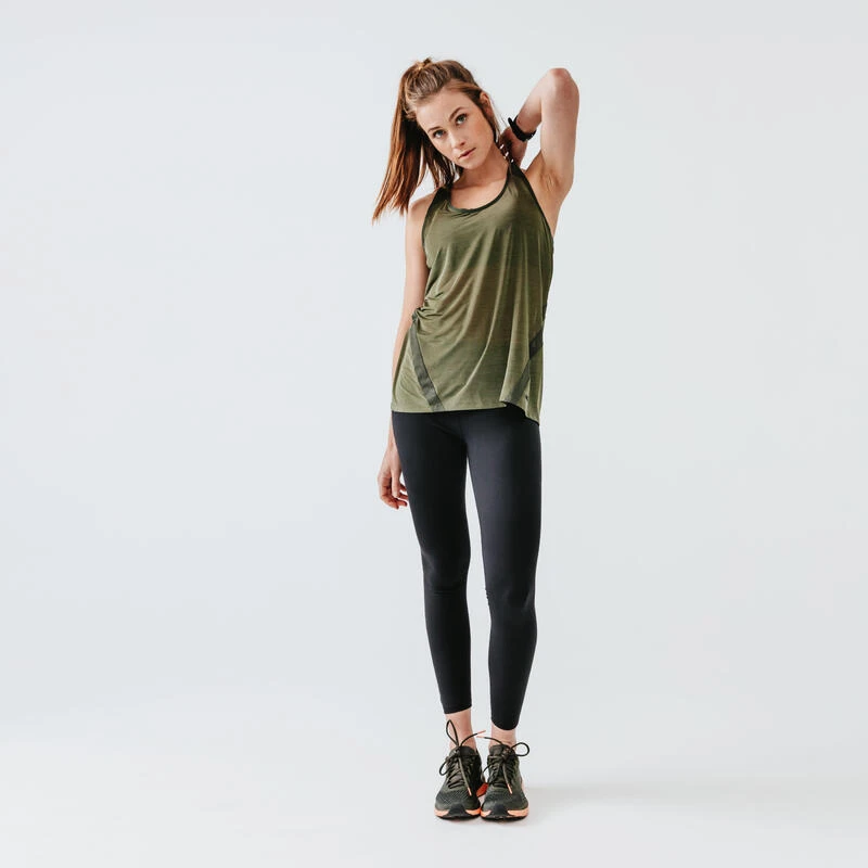 Kalenji Débardeur Running Léger Femme - Light Kaki 4 Kalenji Débardeur Running Léger Femme - Light Kaki – Image 2
