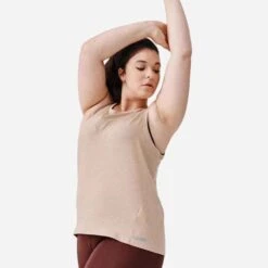 Kalenji Débardeur Respirant Running Femme - Soft Beige
