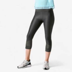 Kalenji Legging Court Running Respirant Femme - Dry+ Feel Kaki -Kalenji legging court running respirant femme dry feel kaki 8