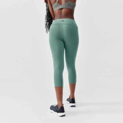 Kalenji Legging Court Running Femme - Support Vert -Kalenji legging running court femme support vert 2