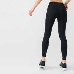 Kalenji Legging Running Long Chaud Femme - Warm+ Noir Motifs Réfléchissants -Kalenji legging running long chaud femme warm noir motifs reflechissants 2