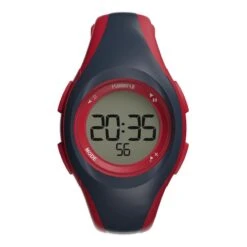 Devant -Kalenji montre chronometre de course a pied w200 s rouge et bleu 1