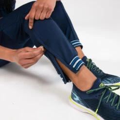 Kalenji PANTALON D'ATHLETISME ZIPPÉ FEMME BLEUE MARINE & CIEL -Kalenji pantalon dathletisme zippe femme bleue marine and ciel 4