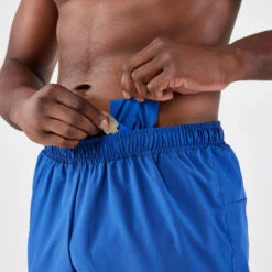 Devant -Kalenji short de running homme kiprun run 100 bleu 1