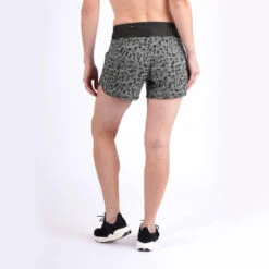 Kalenji Short Printé Running Femme - Dry Vert Foncé -Kalenji short printe running femme dry vert fonce 2