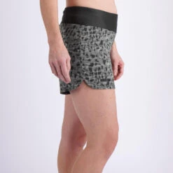 Kalenji Short Printé Running Femme - Dry Vert Foncé -Kalenji short printe running femme dry vert fonce 4