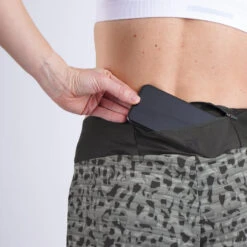 Kalenji Short Printé Running Femme - Dry Vert Foncé -Kalenji short printe running femme dry vert fonce 5