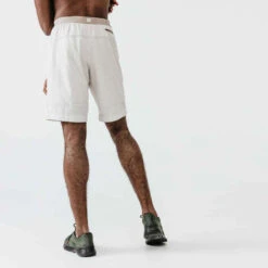 SHORT 2 EN 1 DE RUNNING HOMME AVEC BOXER Intégré KALENJI DRY + BEIGE LIN -Kalenji short running run dry noir homme 4