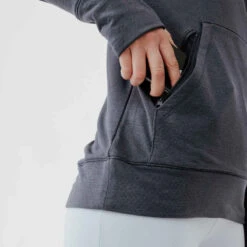 Kalenji Sweat à Capuche Running Chaud Femme - Hood 500 Gris Foncé -Kalenji sweat a capuche running chaud femme hood 500 gris fonce 4