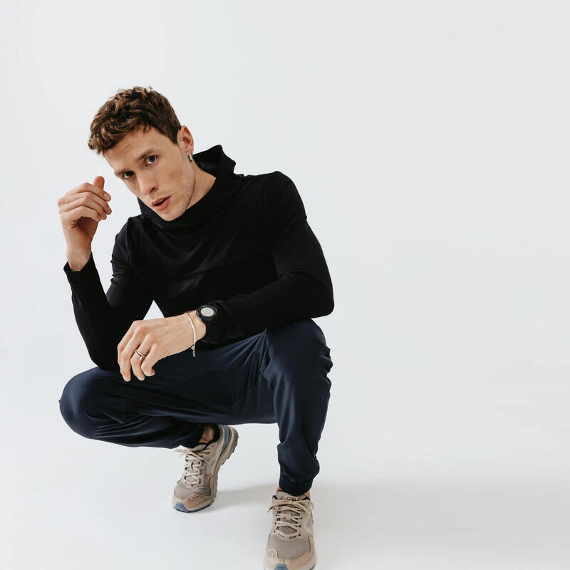 SWEAT A CAPUCHE RUNNING HOMME RESPIRANT KALENJI DRY + FEEL NOIR 5 SWEAT A CAPUCHE RUNNING HOMME RESPIRANT KALENJI DRY + FEEL NOIR – Image 3