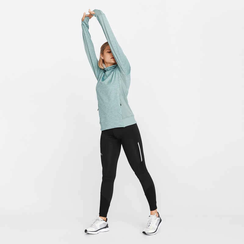 Kalenji Sweat Running à Capuche Femme - Warm Vert 5 Kalenji Sweat Running à Capuche Femme - Warm Vert – Image 3