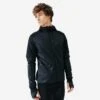 SWEAT ZIPPÉ A CAPUCHE DE RUNNING HOMME KALENJI WARM + NOIR -Kalenji sweat zippe a capuche de running homme kalenji warm noir