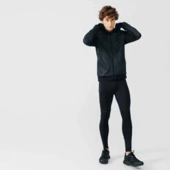 SWEAT ZIPPÉ A CAPUCHE DE RUNNING HOMME KALENJI WARM + NOIR -Kalenji sweat zippe a capuche de running homme kalenji warm noir 7