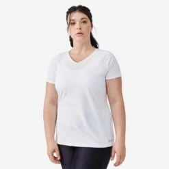 Kalenji T-shirt Manches Courtes Running Respirant Femme - Dry Blanc