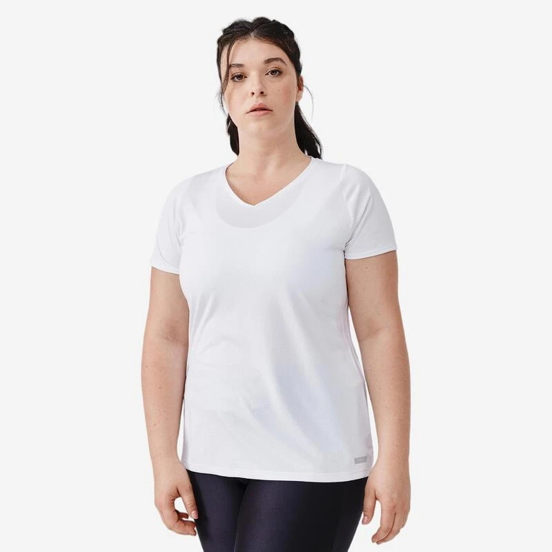 Kalenji T-shirt Manches Courtes Running Respirant Femme - Dry Blanc 3 Kalenji T-shirt Manches Courtes Running Respirant Femme - Dry Blanc