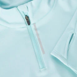 Kalenji T-shirt Manches Longues Chaud Running Femme - Zip Warm Bleu Clair -Kalenji t shirt manches longues chaud running femme zip warm bleu clair 6