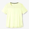 Kalenji T-shirt Respirant Running Femme - Dry+ Breath Jaune Fluo -Kalenji t shirt respirant running femme dry breath jaune fluo
