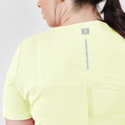 Kalenji T-shirt Respirant Running Femme - Dry+ Breath Jaune Fluo -Kalenji t shirt respirant running femme dry breath jaune fluo 2