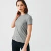 Kalenji T-shirt Running Doux Et Respirant Femme - Soft Kaki -Kalenji t shirt running doux et respirant femme soft kaki