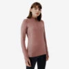 Kalenji T-shirt Running Manches Longues 1/2 Zip Femme - Dry+ Violet -Kalenji t shirt running manches longues 12 zip femme dry violet