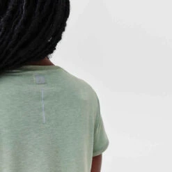 Kalenji T-shirt Running Doux Et Respirant Femme - Soft Kaki -Kalenji t shirt running respirant femme soft gris 4