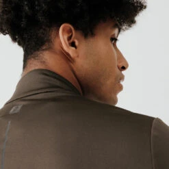 TEE SHIRT MANCHES LONGUES DE RUNNING CHAUD HOMME KALENJI KAKI -Kalenji tee shirt manches longues de running chaud homme kalenji kaki 3