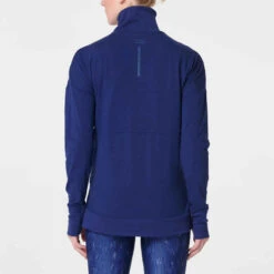 Kalenji T-SHIRT MANCHES LONGUES FEMME DE RUNNING RUN DRY+ BLEU -Kalenji tee shirt manches longues running run dry feel gris carbone femme 5