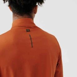 Kalenji TEE SHIRT MANCHES LONGUES RUNNING RUN WARM ORANGE -Kalenji tee shirt manches longues running run warm bleu fonce homme 3