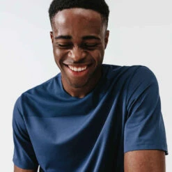 Kalenji T-shirt Running Respirant Et Ventilé Homme - Dry+ Breath Bleu Ardoise -Kalenji tee shirt running homme respirant kalenji dry breath bleu ardoise 5