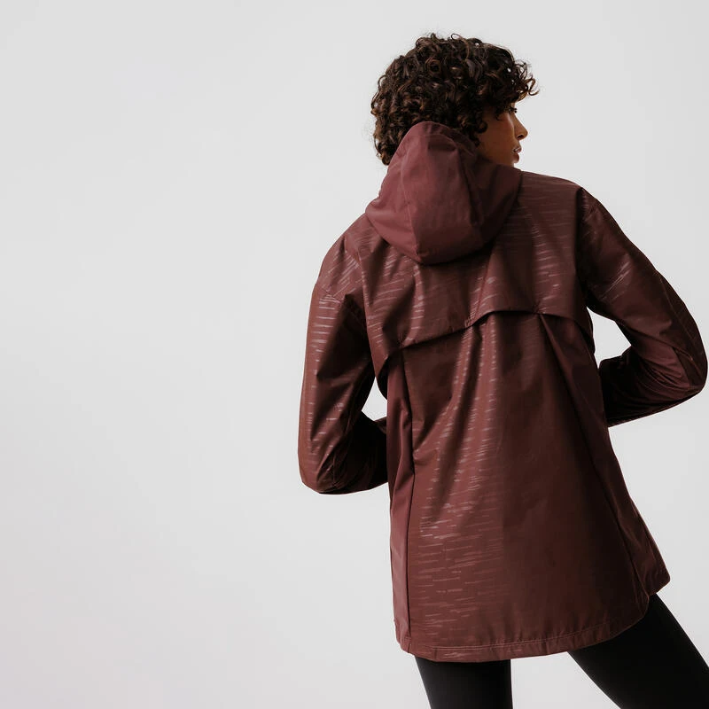 Kalenji Veste à Capuche Running Déperlante Femme - Rain Marron 4 Kalenji Veste à Capuche Running Déperlante Femme - Rain Marron – Image 2