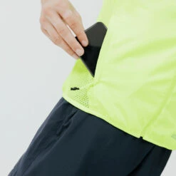 VESTE COUPE VENT SANS MANCHES DE RUNNING HOMME KALENJI RUN WIND JAUNE FLUO -Kalenji veste coupe vent sans manches de running homme kalenji run wind jaune fluo 11
